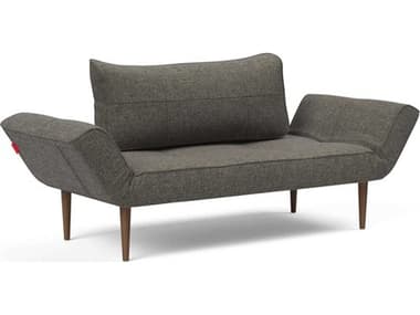 Innovation Zeal Flashtex Dark Grey Sofa Bed with Dark Lacquered Oak Legs IV957400212162103
