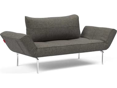 Innovation Zeal 70&quot; Flashtex Dark Grey Aluminum Fabric Upholstered Sofa Bed IV957400212162196