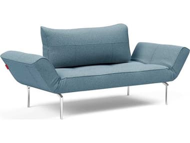 Innovation Zeal 70" Mixed Dance Light Blue Aluminum Fabric Upholstered Sofa Bed IV957400215252196