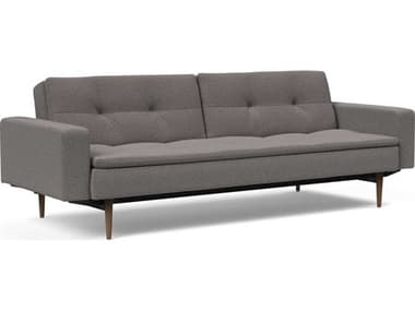 Innovation Dublexo 95&quot; Mixed Dance Grey Dark Lacquered Oak Fabric Upholstered Sofa Bed IV95741050205211032