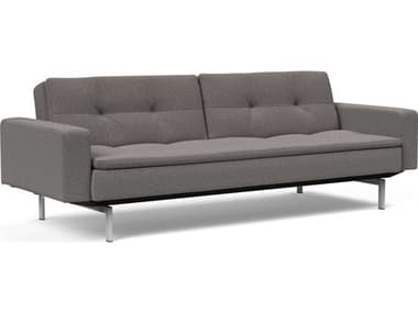 Innovation Dublexo 95" Mixed Dance Grey Stainless Steel Fabric Upholstered Sofa Bed IV957410502052182