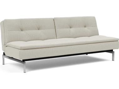 Innovation Dublexo 83" Mixed Dance Natural Stainless Steel Beige Fabric Upholstered Sofa Bed IV9574105052782