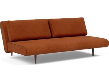 Innovation Unfurl 79" Corduroy Burnt Orange Red Fabric Upholstered Sofa Bed IV9577201255951032
