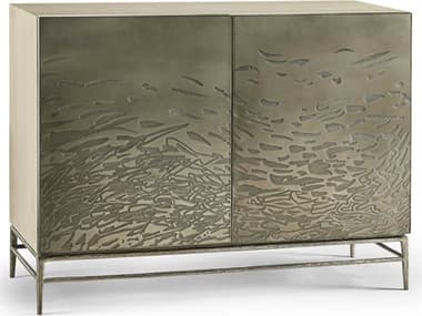 Jonathan Charles Water Polished Stainless Steel / Bleached Oak 48'' Wide Buffet JC0012L20EAL