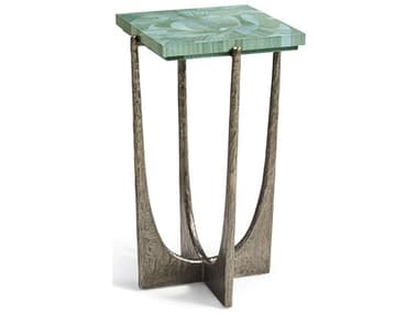 Jonathan Charles Water Square Blue Straw End Table JC0013BQ0BLS