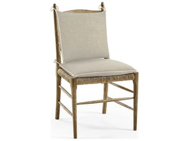 Jonathan Charles Timeless Oak Wood Brown Fabric Upholstered Side Dining Chair JC0032100WNC