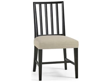 Jonathan Charles Timeless Oak Wood Black Upholstered Armless Dining Chair JC0032120EBO