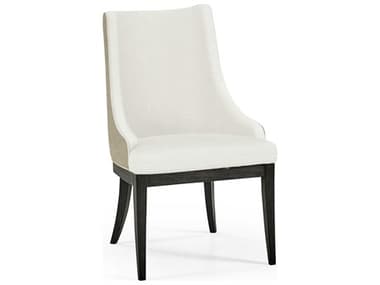 Jonathan Charles Timeless Oak Wood Black Fabric Upholstered Side Dining Chair JC0032132EBO