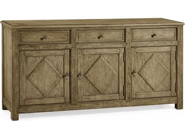 Jonathan Charles Timeless 72'' Oak Wood Stripped Brown Chestnut Credenza Sideboard JC0033160WNC