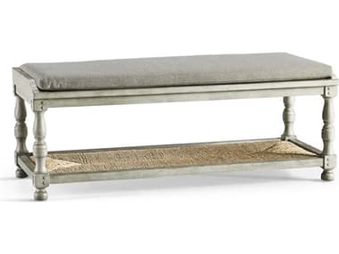 Jonathan Charles Reimagined Country Grey Brown Upholstered Accent Bench JC0051B20COG