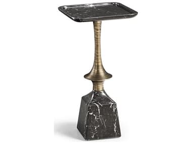 Jonathan Charles All Things Small Square Neromacquina Marble End Table JC0093DQ0BMA