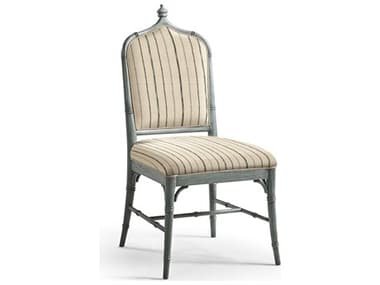 Jonathan Charles William Yeoward Oak Wood Blue Upholstered Armless Dining Chair JC0102131BFO