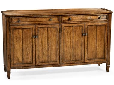 Jonathan Charles Casually Country 72&quot; Walnut Wood Farmhouse Sideboard JC491073CFW