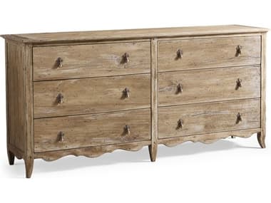 Jonathan Charles Caldera 6-Drawers Brown Walnut Wood Double Dresser JC491326LSW