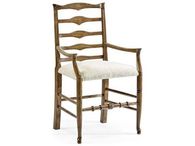 Jonathan Charles Jc Casual Acacia Wood Upholstered Arm Dining Chair JC492300ACDTMF400