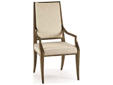 Jonathan Charles Barcelona Walnut Wood Brown Upholstered Arm Dining Chair JC496063ACWBAF200