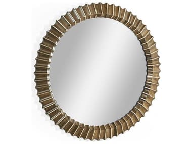 Jonathan Charles Jc Modern Autumn Walnut Wall Mirror Round JC50021736DWAT