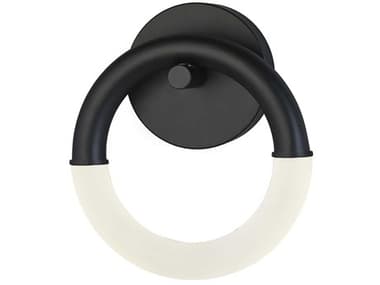 Justice Design Group Acryluxe 11" Tall Matte Black LED Wall Sconce JDACR4201FRSTMBLK