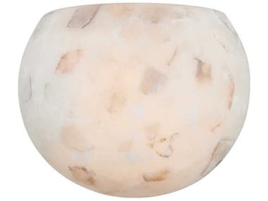 Justice Design Group Alabaster Rocks Globe 1-Light White Wall Sconce JDALR5790