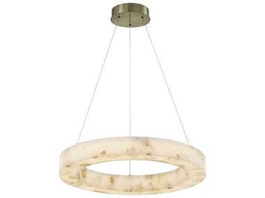 Justice Design Group Lumenaria Medley Brushed Brass White Round Pendant JDALR8222BRSS