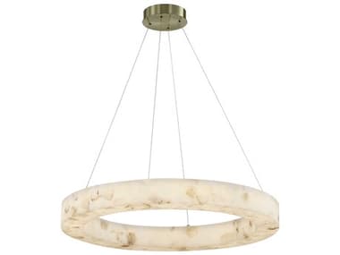 Justice Design Group Lumenaria Medley Brushed Brass White Round Pendant JDALR8223BRSS