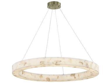 Justice Design Group Lumenaria Medley Brushed Brass White Round Pendant JDALR8226BRSS