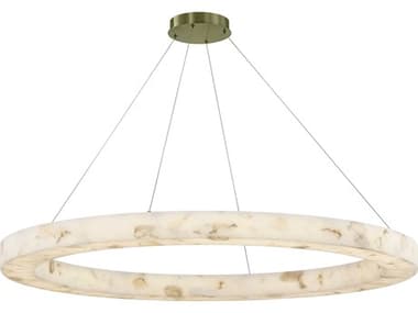 Justice Design Group Lumenaria Medley Brushed Brass White Round Pendant JDALR8227BRSS
