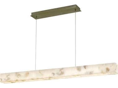 Justice Design Group Lumenaria Medley Brushed Brass White Linear Island Pendant JDALR8239BRSS