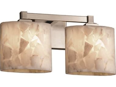 Justice Design Group Alabaster Rocks 2-Light Black Vanity Light JDALR8432