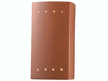 Justice Design Group Ambiance 9" Tall 1-Light Brown Wall Sconce JDCER0925