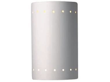 Justice Design Group Ambiance 9" Tall 1-Light White Wall Sconce JDCER0990