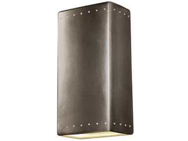 Justice Design Group Ambiance 21" Tall 1-Light Gray Wall Sconce JDCER1180