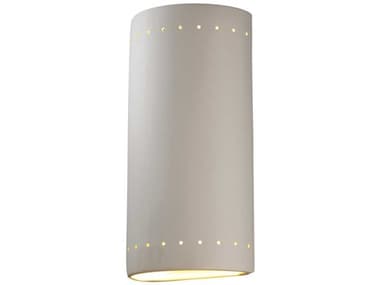 Justice Design Group Ambiance 1 - Light 11'' Outdoor Wall Light with Perfs (Closed Top) JDCER1190W