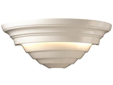 Justice Design Group Ambiance 6&quot; Tall 2-Light White Wall Sconce JDCER1555