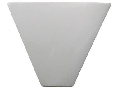 Justice Design Group Ambiance 9" Tall 1-Light White Wall Sconce JDCER1860
