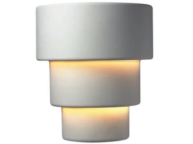 Justice Design Group Ambiance 14" Tall 2-Light White Wall Sconce JDCER2235