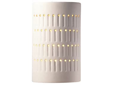 Justice Design Group Ambiance 9" Tall 1-Light White Wall Sconce JDCER2285