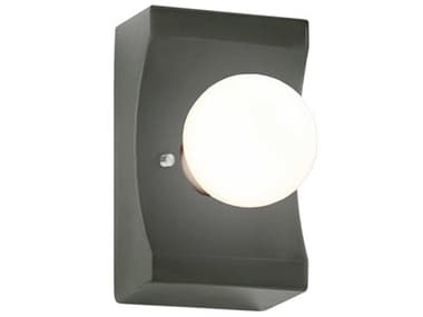 Justice Design Group Ambiance 8" Tall 1-Light Gray Wall Sconce JDCER3025
