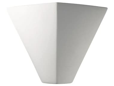 Justice Design Group Ambiance 9" Tall 1-Light White Wall Sconce JDCER5130
