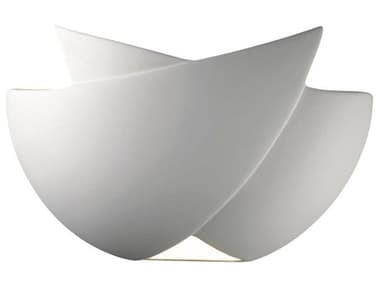 Justice Design Group Ambiance 7" Tall 1-Light White Wall Sconce JDCER5250