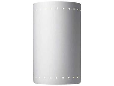 Justice Design Group Ambiance 8'' Outdoor Wall Light with Perfs (Open Top & Bottom) JDCER5295W