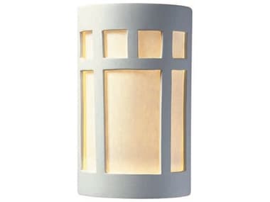 Justice Design Group Ambiance 12" Tall 2-Light White Wall Sconce JDCER5355