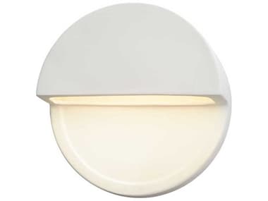 Justice Design Group Ambiance 8" Tall White LED Wall Sconce JDCER5610