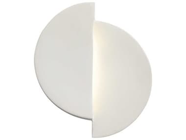 Justice Design Group Ambiance 9" Tall White LED Wall Sconce JDCER5675