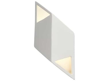 Justice Design Group Ambiance 11" Tall White LED Wall Sconce JDCER5835