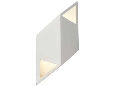 Justice Design Group Ambiance 11" Tall White LED Wall Sconce JDCER5839
