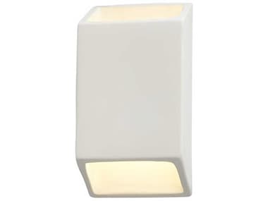 Justice Design Group Ambiance 9" Tall White LED Wall Sconce JDCER5865