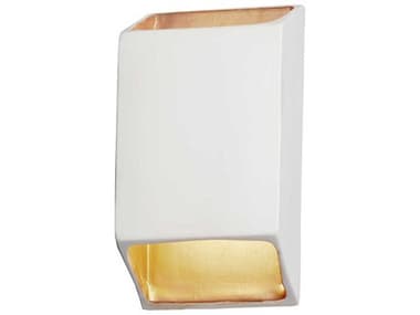 Justice Design Group Ambiance 14" Tall White LED Wall Sconce JDCER5875