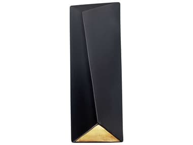 Justice Design Group Ambiance 16" Tall Black LED Wall Sconce JDCER5890