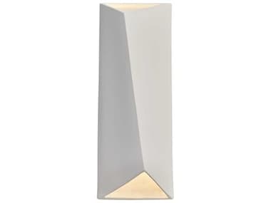 Justice Design Group Ambiance 16" Tall White LED Wall Sconce JDCER5895